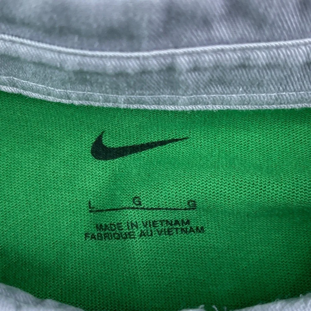 Oregon Ducks Polo Shirt Men Large Green Nike Campus Collection Long Sleeve Rugby